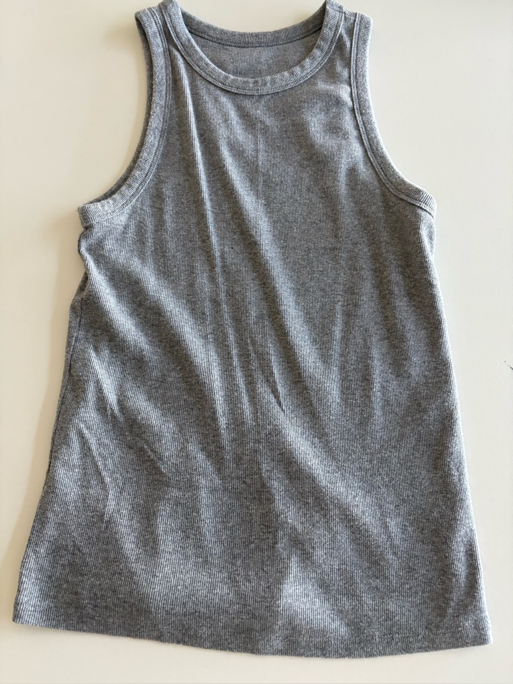 A New Day gray Women's Slim Fit Ribbed Tank Top - Large